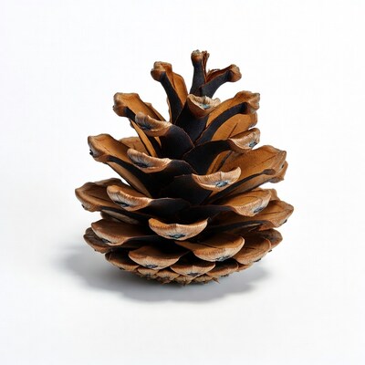 Pine Cone on White Background