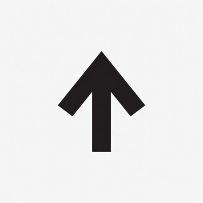 Black upward arrow icon