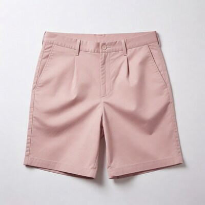 Pink Pleated Shorts Isolated Background