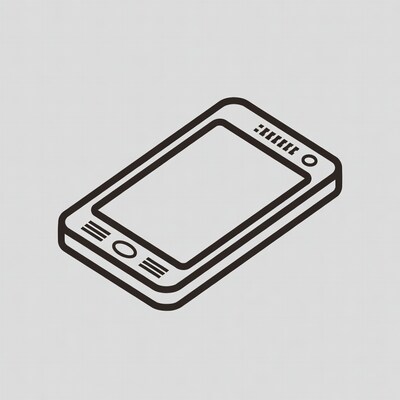Isometric smartphone line icon