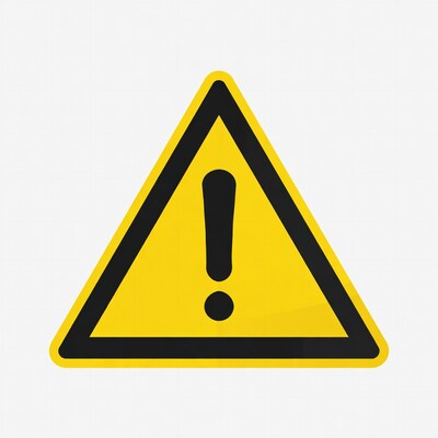 Yellow Warning Sign with Exclamation Mark