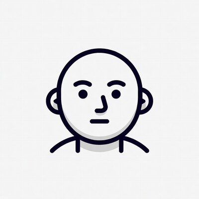 Bald man line icon