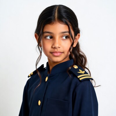 Indian girl in navy uniform