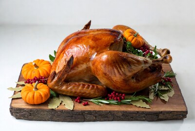 Roasted Turkey with Pumpkins