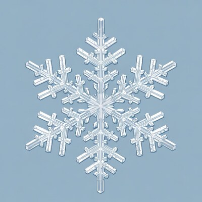 White snowflake illustration