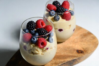 Raspberry Blueberry Parfait Glasses