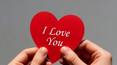 Hands Holding I Love You Red Heart