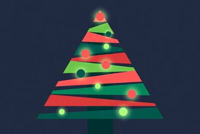 Geometric Christmas Tree Illustration