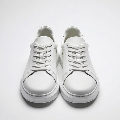 White Platform Sneakers Pair
