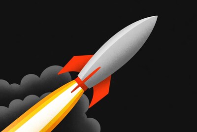 Rocket launching with flames