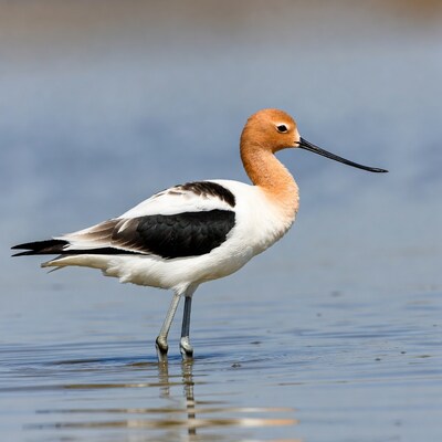 Black-necked Stilt standing in water