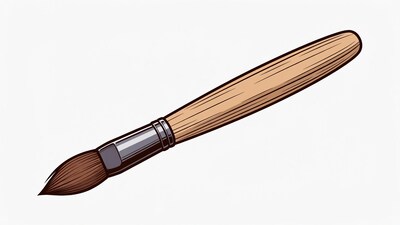 Paintbrush illustration on white background