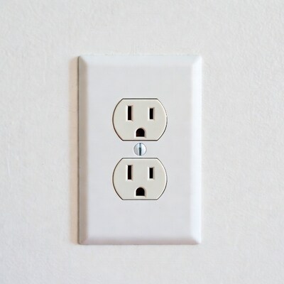 White Electrical Outlet on Wall