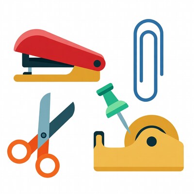 Office Supplies Clipart Set
