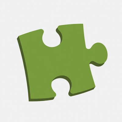 Green puzzle piece illustration