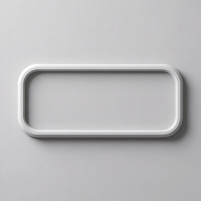 White rectangular frame isolated background