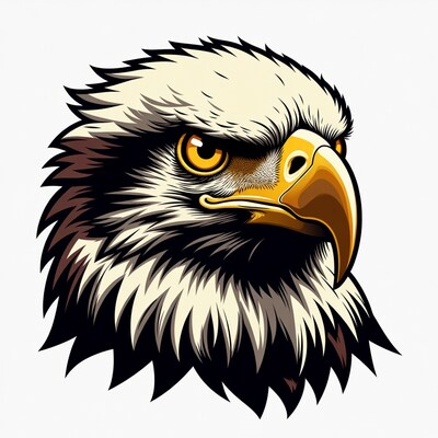 Bald Eagle Head Illustration