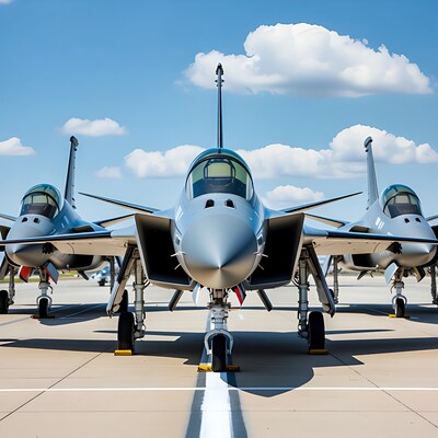 Three Gripen Fighter Jets Parked on Tarmac