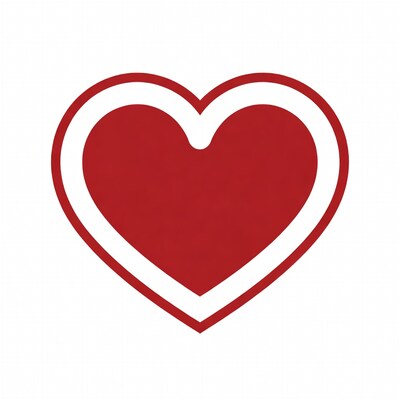 Red heart outline icon