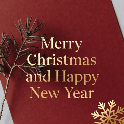 Merry Christmas and Happy New Year card
