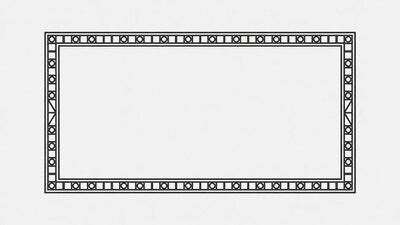 Geometric Black Outline Frame