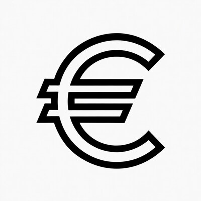 Black Euro Symbol Icon