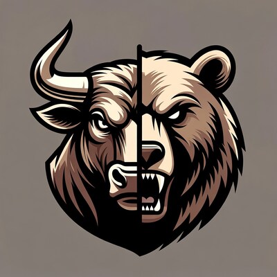 Bull and Bear Split Logo