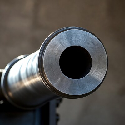 Close-up of cannon barrel
