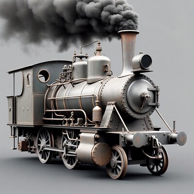 Steam Locomotive with Smoke