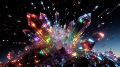 Exploding Rainbow Crystals
