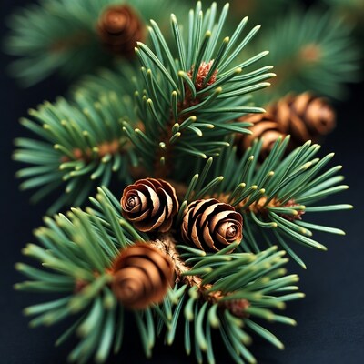 Pine Branch with Cones