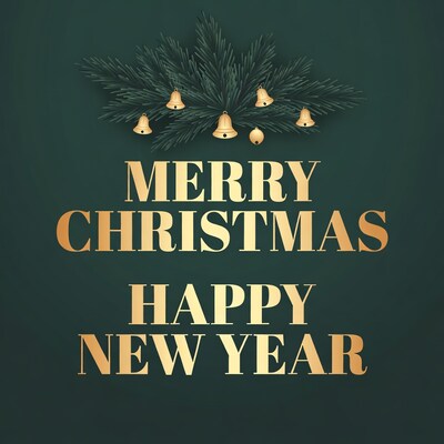 Merry Christmas Happy New Year Graphic