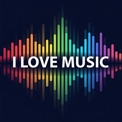 I Love Music Sound Waves