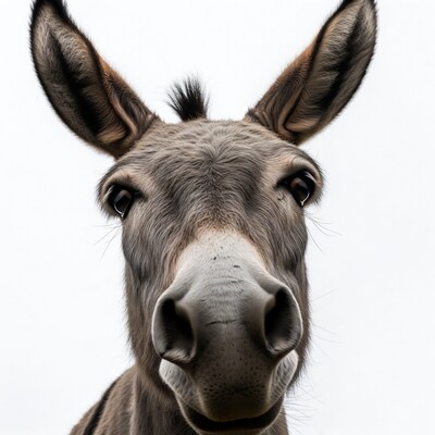 Close-up donkey face