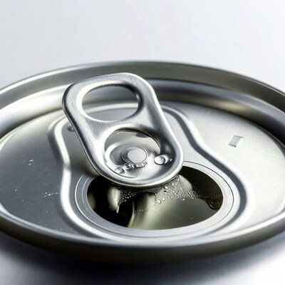 Open Silver Soda Can Top