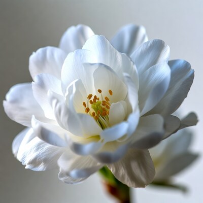 White Gardenia Flower Closeup