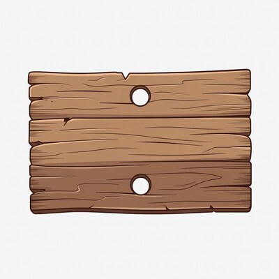 Blank Cartoon Wooden Sign