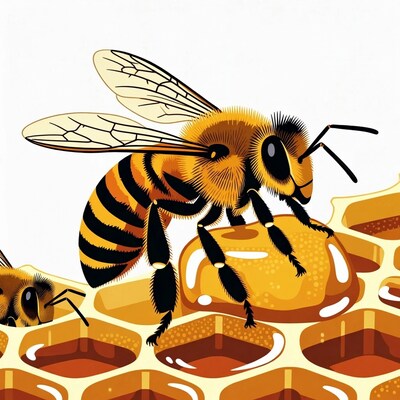 Bee on Honeycomb