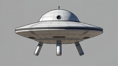Classic UFO with three legs