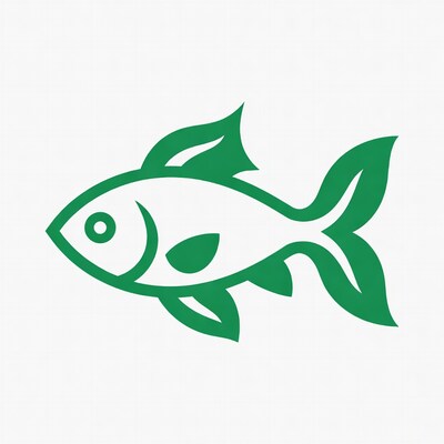 Green leaf fish illustration