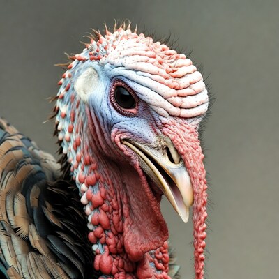 Close-up turkey head portrait