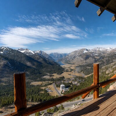 Mountain Lake Valley from Wooden Deck