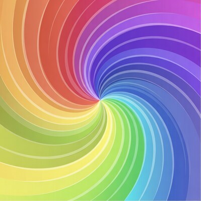 Rainbow Spiral Swirl Background