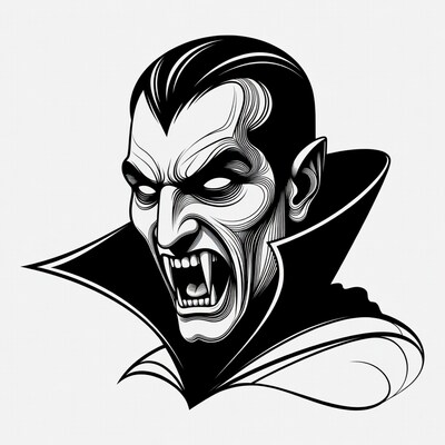 Roaring Vampire Illustration
