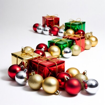 Christmas Ornaments and Gift Boxes