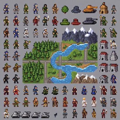 Pixel Art Game Sprites Collection