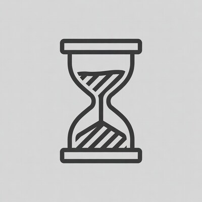 Hourglass with sand flowing