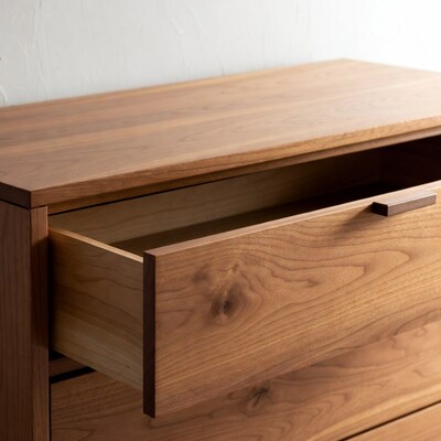 Open Drawer Wooden Dresser