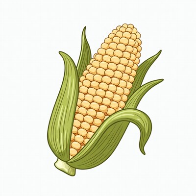 Cartoon corn cob illustration