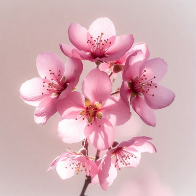 Pink Cherry Blossom Cluster